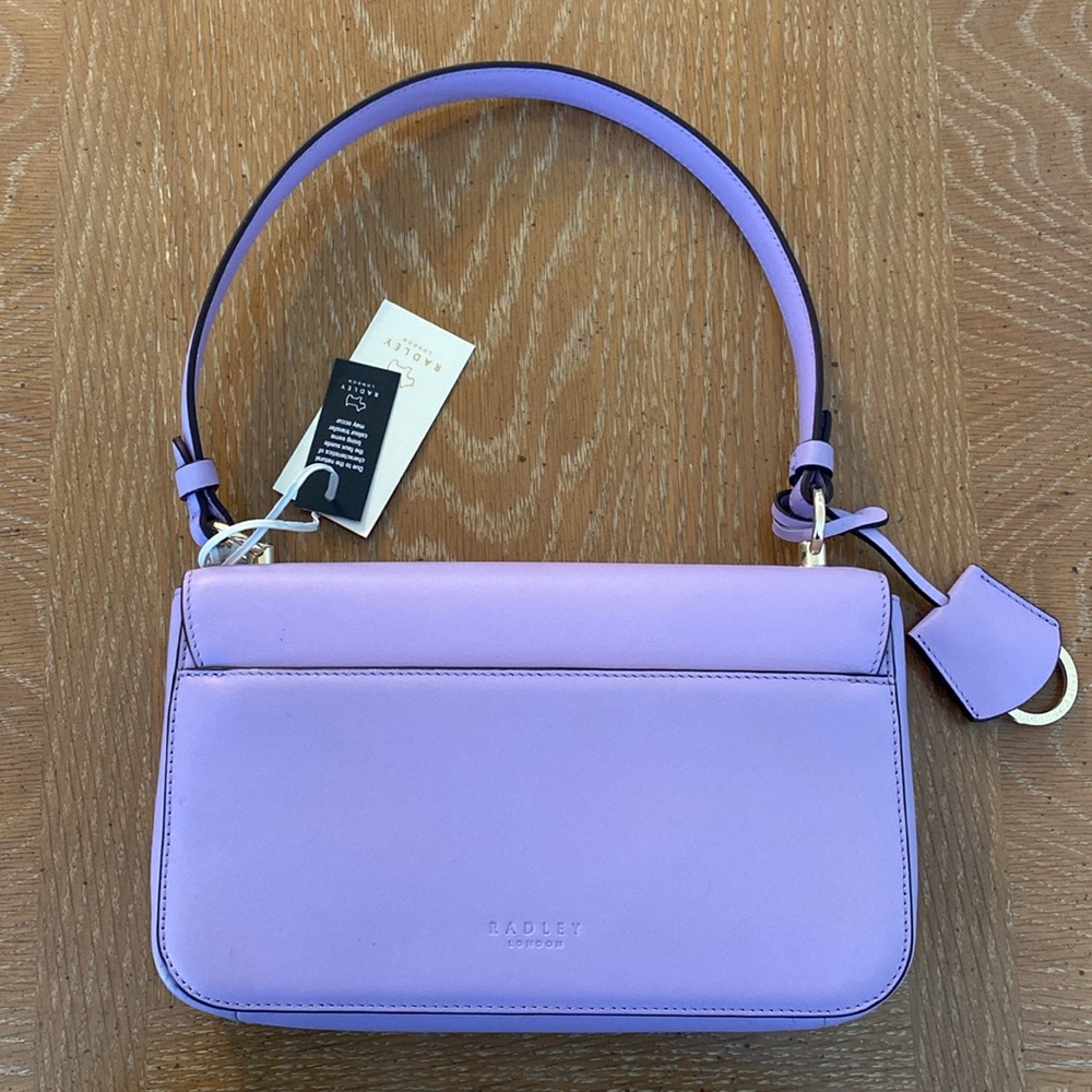 NWT Radley London Purple Leather Shoulder Bag - Picture 3 of 5